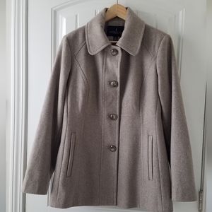 LONDON FOG Women's Single Breasted Peacoat Size L